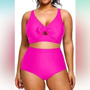 NWT Pink two piece swim suit